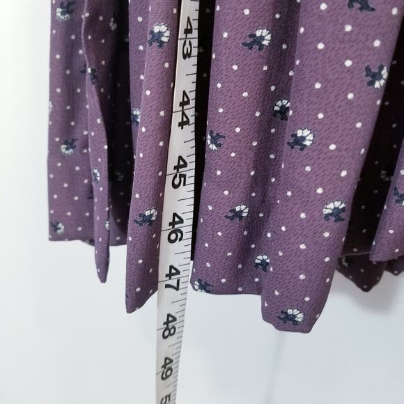 Vintage 70's 80's Dress Nicole Miller Pleated Printed High Neck - Picture 8 of 13